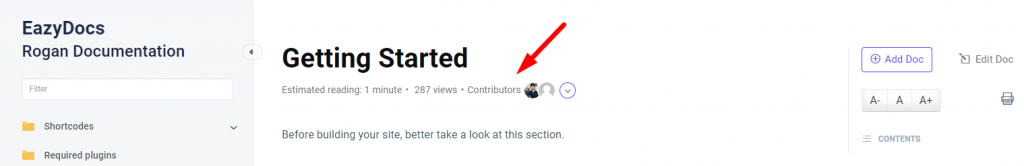 Visible Individual Contributor Listed in the Frontend