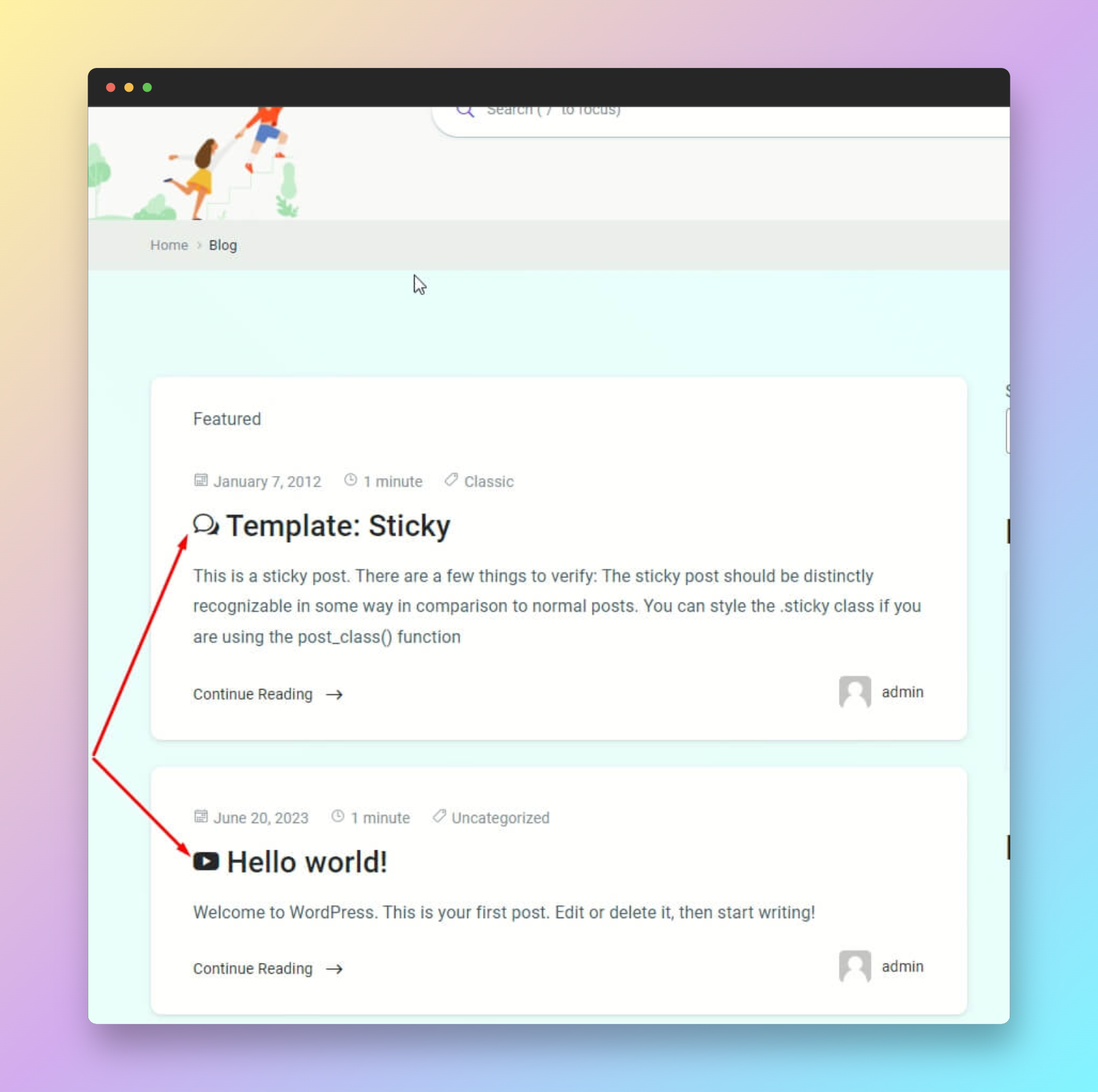 Adding icons to blog posts using Docy